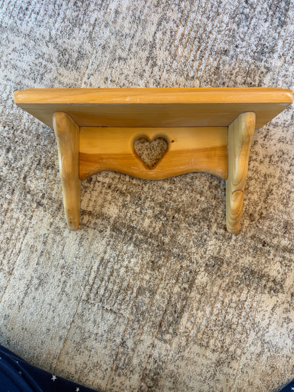 Small Vintage Wooden Heart Shelf